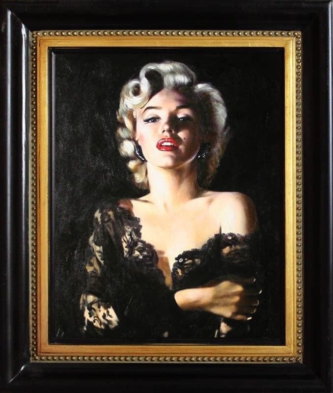 marilyn monroe Portrait Bild Echte Handarbeit Rahmen Öl Gemälde Bilder