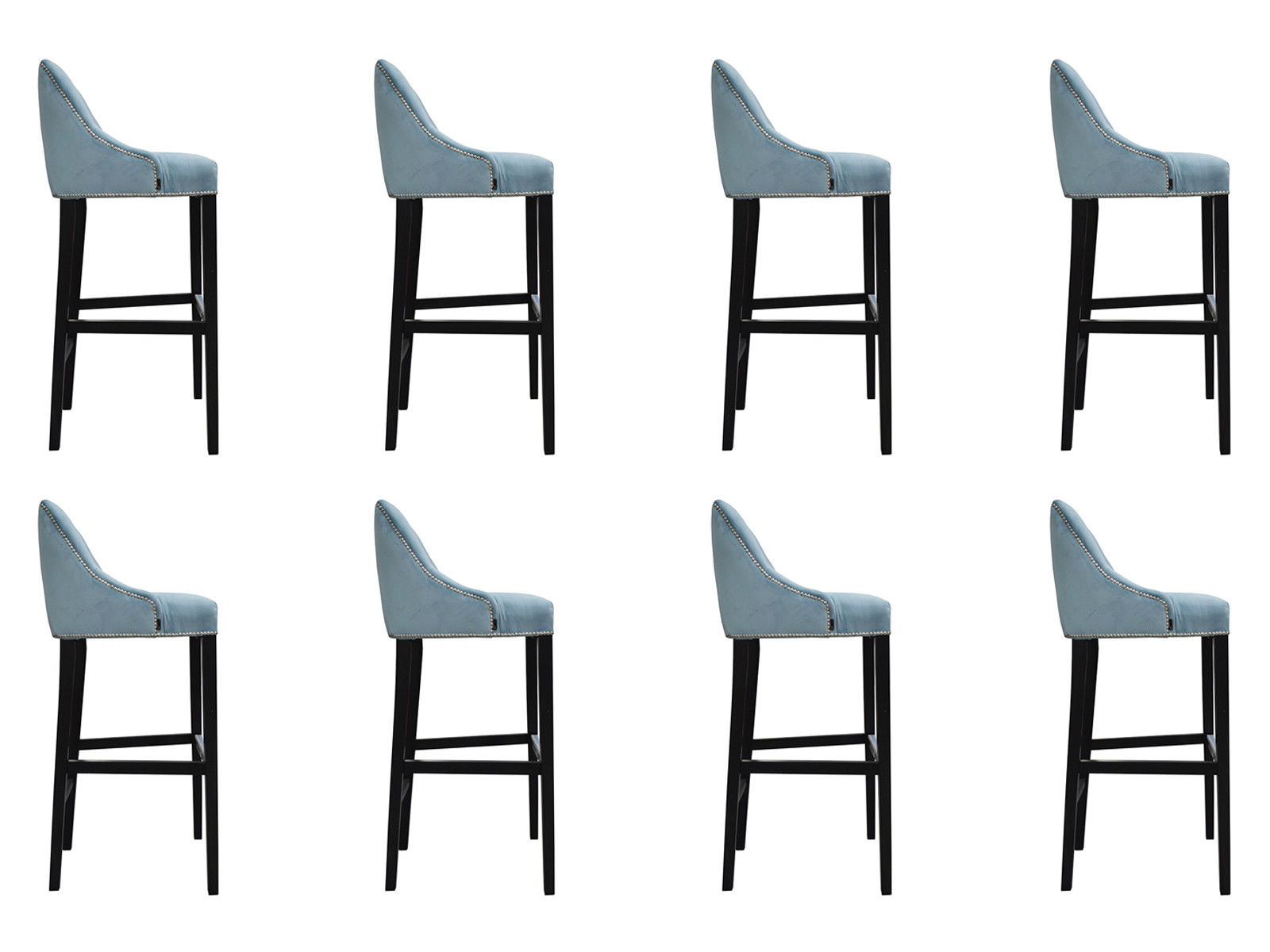 8x Design Hocker Bar Lehnstuhl Polster Stühle Sessel Wohn Zimmer Stuhl