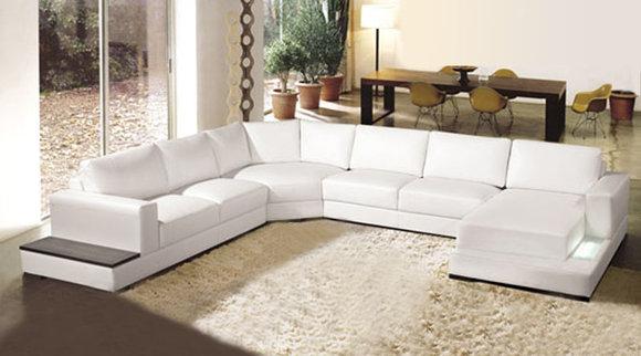 Ledersofa Couch Wohnlandschaft Ecksofa Eck Garnitur Design Modern Sofa A1127