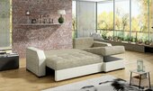 Design Ecksofa Bettfunktion Couch Leder Textil Polster Sofas Couchen Sofa