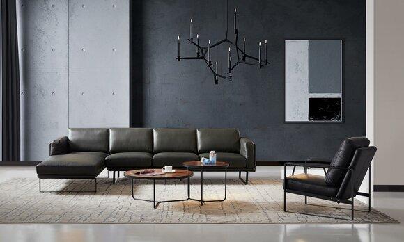 Eck Design Sofa Italienische Möbel Sitz Garnitur Leder Couch Landschaft