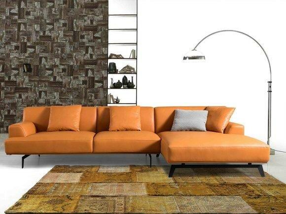 Leder Couch Wohnlandschaft Eck Garnitur Design Modern Sofa L-Form