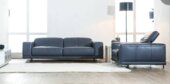Luxus Designer Sitz Garnitur Sofa Couch Polster Set Leder 2+1 Couchen