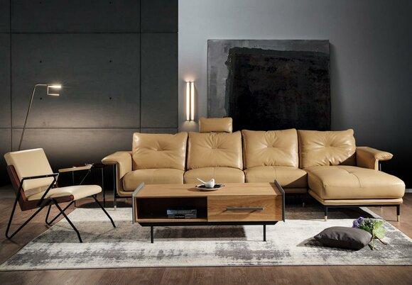 Couch Wohnlandschaft Eck Garnitur Design Modern Sofa L-Form Leder