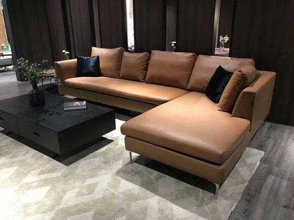 Leder Sofa Couch Polster Eck Sitz Garnitur Wohn Zimmer Landschaft