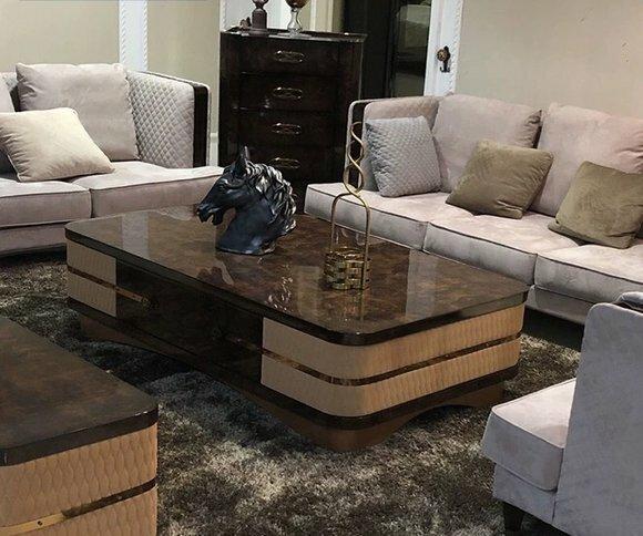 Couch Tisch Kaffee Beistell Designer Tische Wohnzimmer Sofa Edler Holz