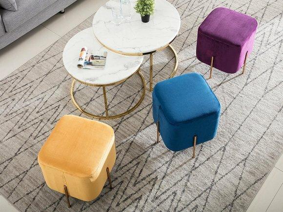 Hocker Polsterhocker Fuß Designer Ablage Möbel Wohnen Sitzbänke Sitz