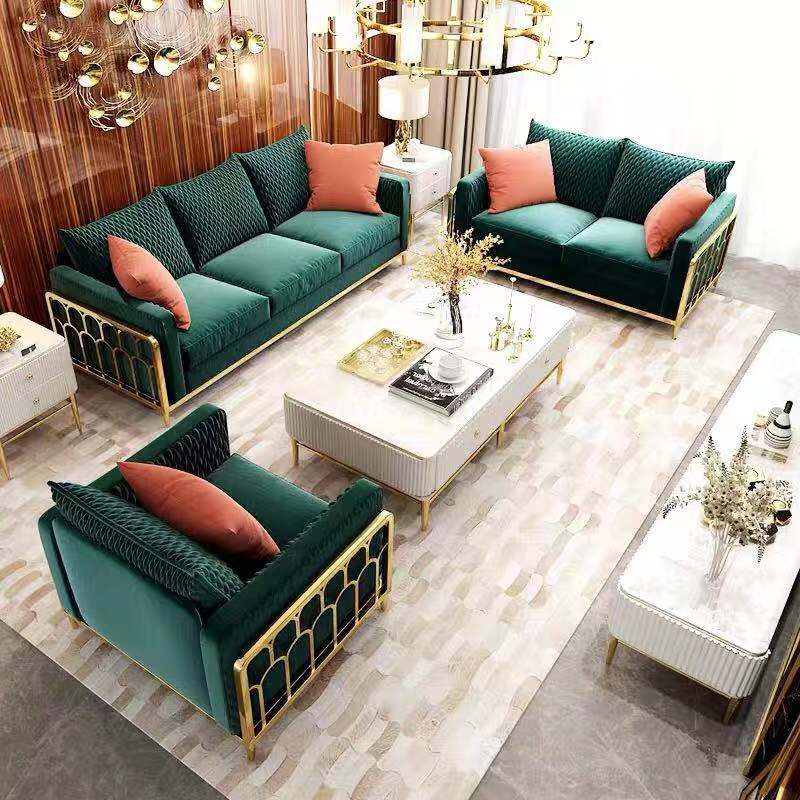 Sofa Couch Polster 3+2+2 Sitz Set Garnitur Wohn Zimmer Samt Leder Sofas