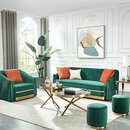 Designer Couch Polster Sitz Garnitur Sofa Garnituren Samt 3+2+2 Sitzer