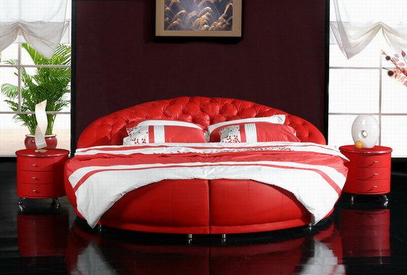 Chesterfield XXL Rund Bett Bett Rundbett Designer Ehebett Polsterbett NEU