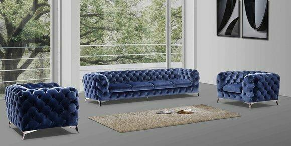 Sofa Chesterfield Couch Polster XXL Big Garnitur Textil 2+1+1 designer