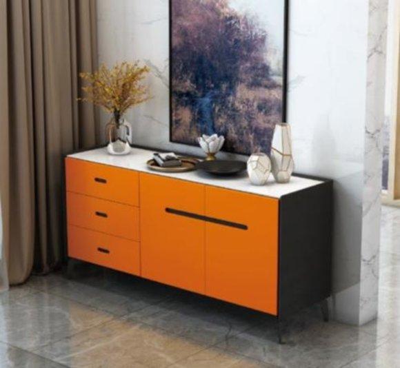 Italienische Stil Möbel Hoch Kommode Designer Schrank Schränke Orange