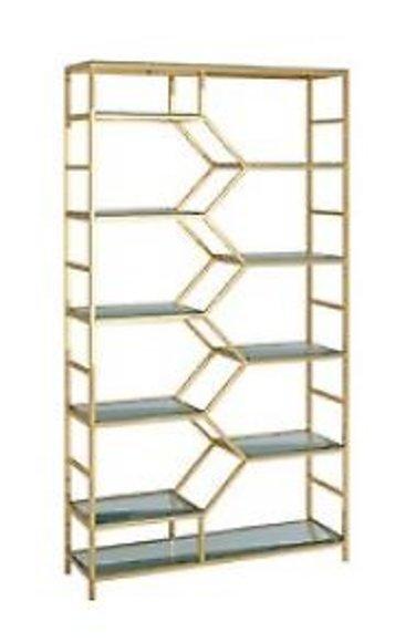 Metall Regal Trennwand Designer Luxus Regale Gold Schrank 3tlg.