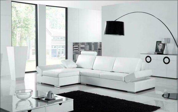 Ecksofa Sofa Couch Polster Wohnlandschaft Leder Eck Sofas Garnitur