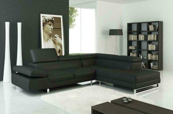 Ecksofa Ledersofa Wohnlandschaft L Form Sofa Couch Polster Sitz Ecke