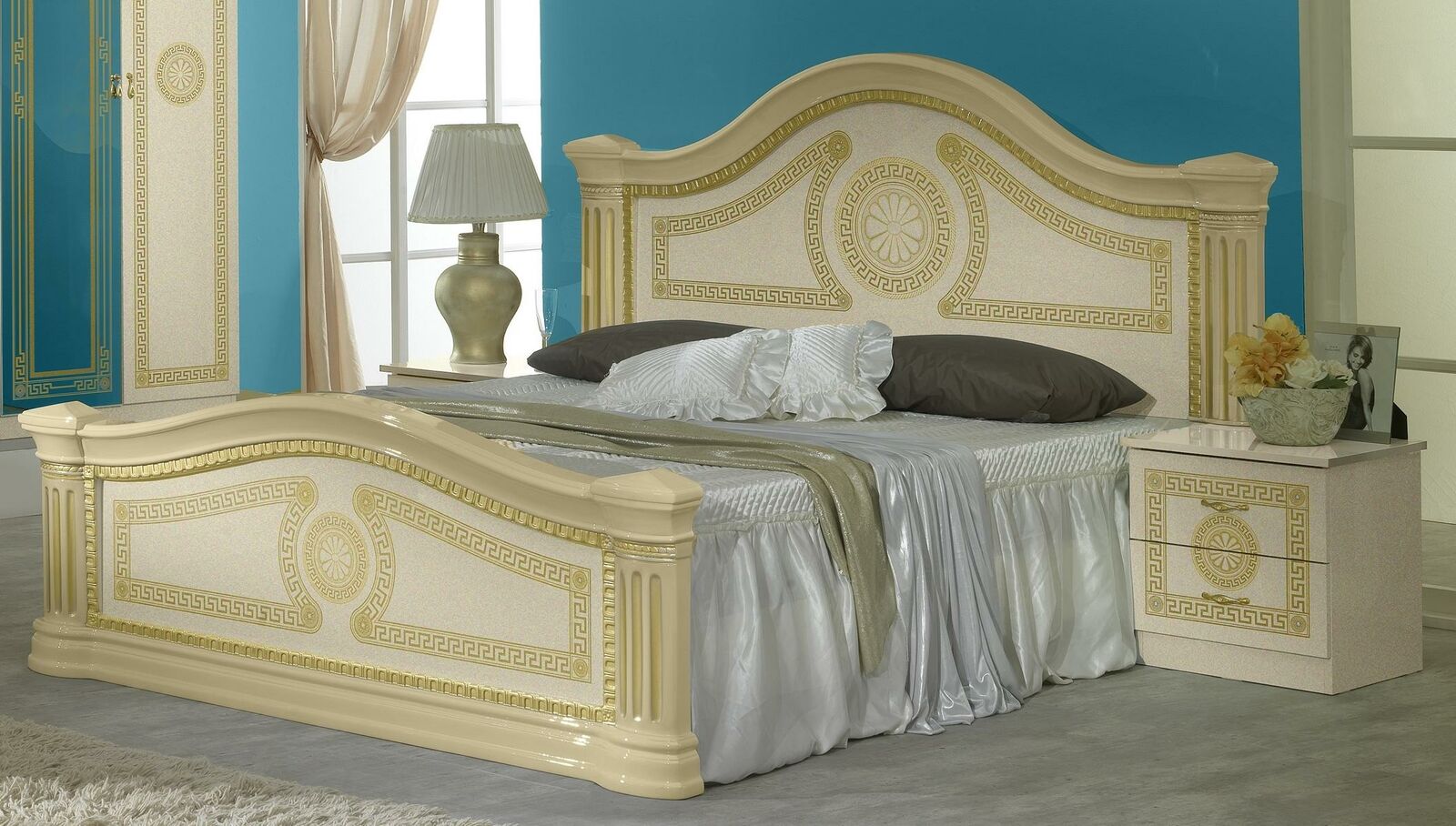 Klassisches Bett Ehebett Doppelbett Sti Betten Polster Italienische Möbel Holz