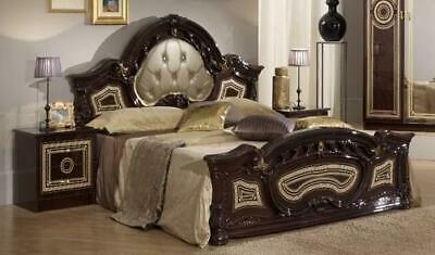 Chesterfield 3 tlg. Set Bett 2x Nachttisch Betten Doppel Hotel Polster Konsole