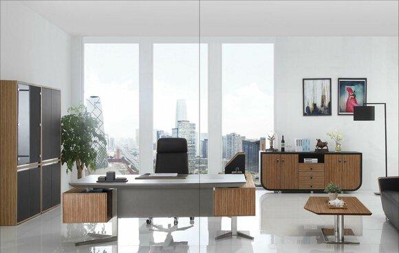 Moderne Büro Zimmer Set Office Einrichtung Komplett Set Möbel Tisch