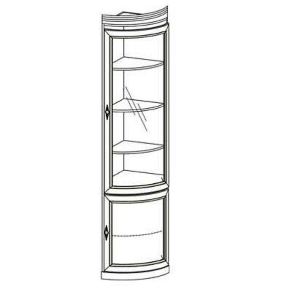 Eck Vitrine Glas Schrank Wohnzimmer Schaufenster Vitrinen Schränke Möbel