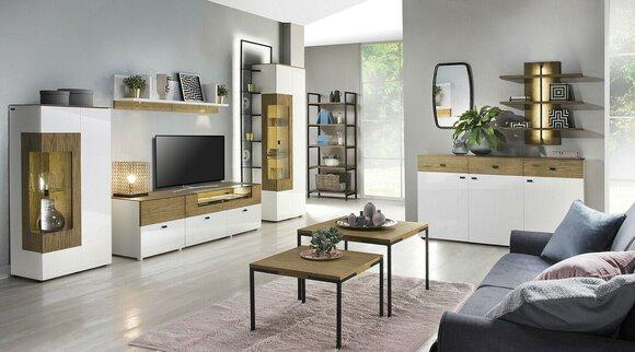 Set Modern Wohnwand Vitrinen RTV Schrank Wohnzimmer Barock Stil