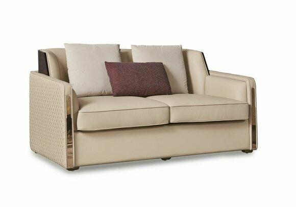 Sofa Couch Design Polster Modern Grau Textil Stoff Sofas 2 Sitzer Zweisitzer