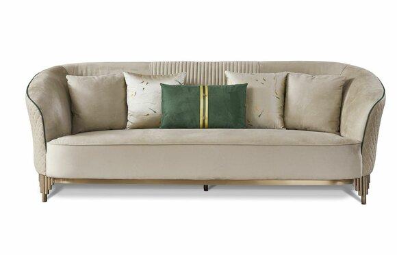 Dreisitzer 3 Sitzer Designer Sofa Polster Sofas Couchen Stoff Textil Leder Neu