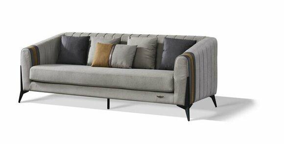 Klassisch 3 Sitzer Designer Sofa Polster Sofas Couchen Leder Dreisitzer