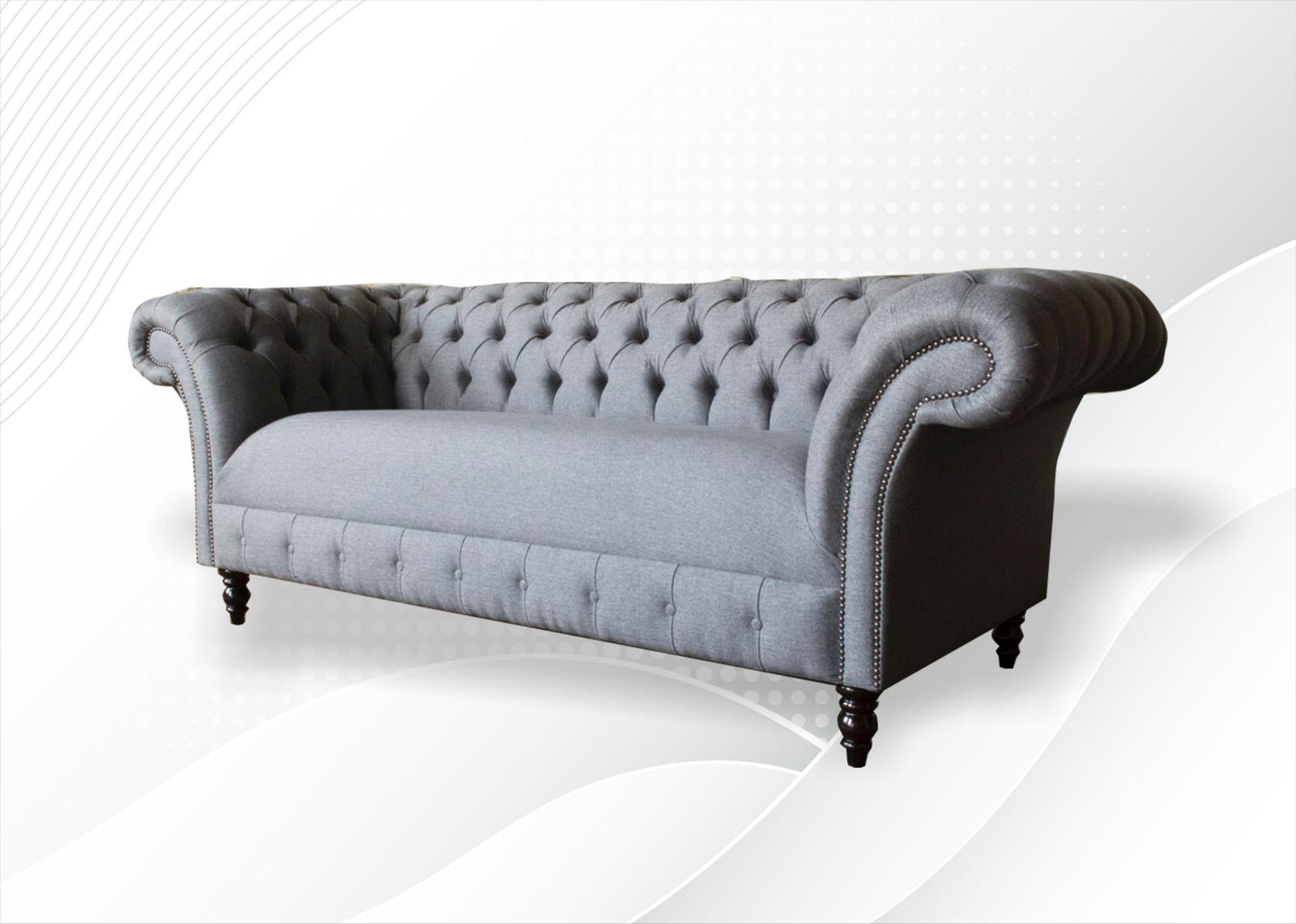 xxl Big Sofa 3 Sitzer Couch Chesterfield Polster Sitz Garnitur Stoff Textil