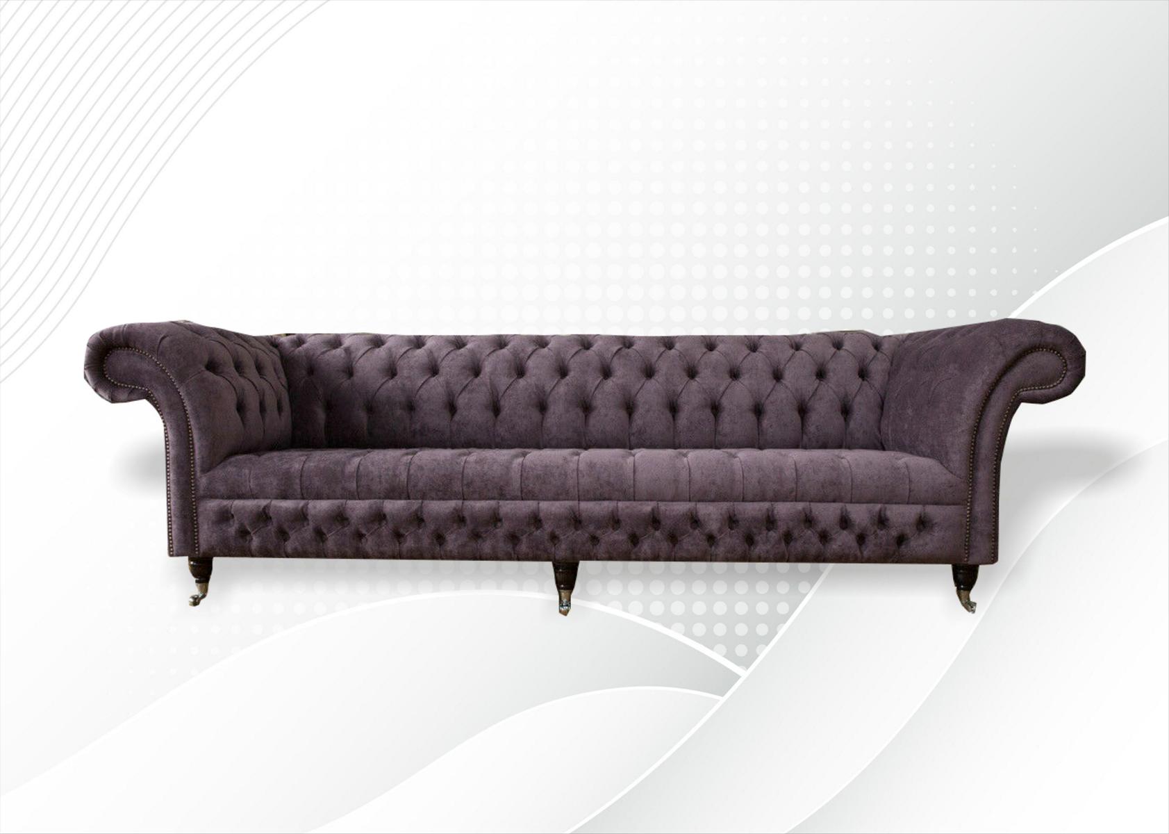 xxl Big Sofa Couch Chesterfield 265cm Polster Sofas 4 Sitzer Leder