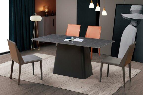 Moderner Esstisch Holztisch Holz Design Tische Edelstahl Tisch Esszimmer 180x90!