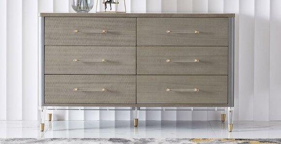 Design Kommode 6 Schubladen Sideboard Lowboard Schrank Anrichte