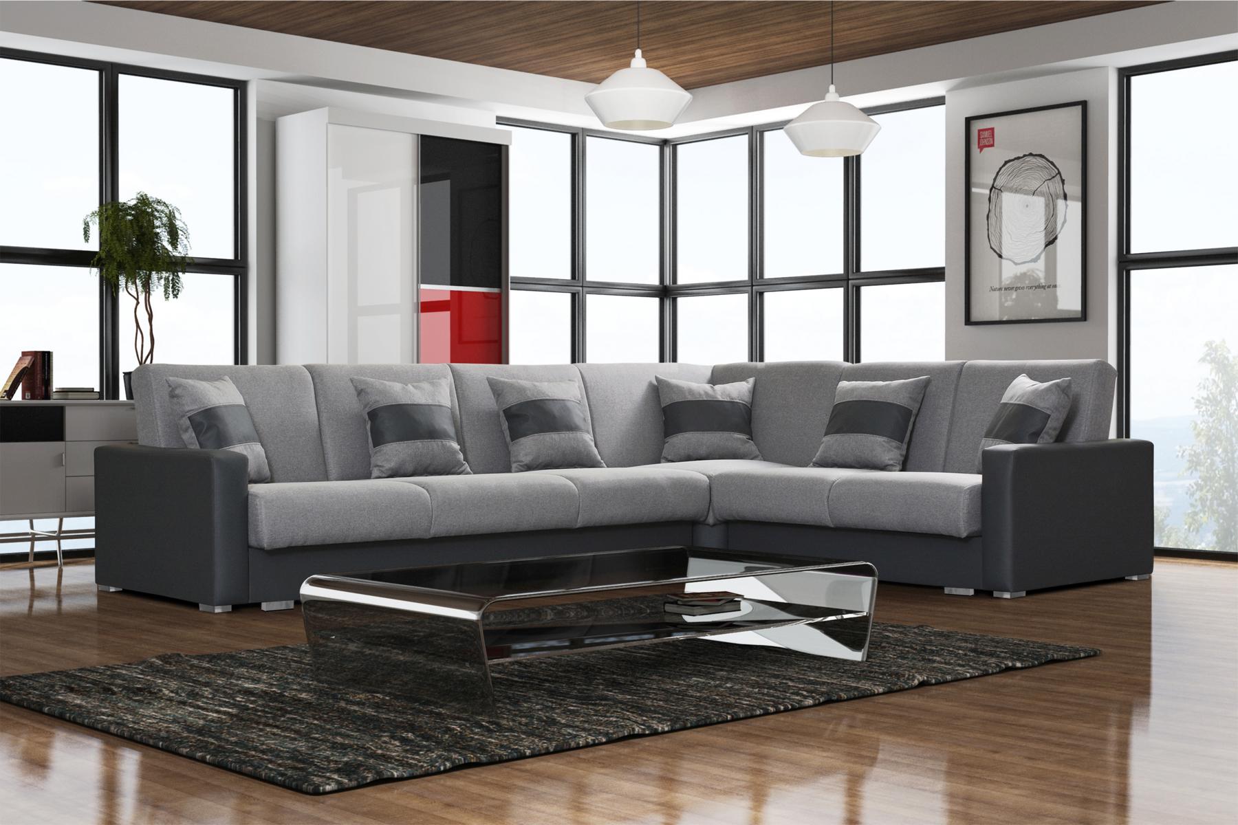 Design Couch Lounge Sofas Textil Neu Sofa L-form Sofa Wohnlandschaft Relax Sitz