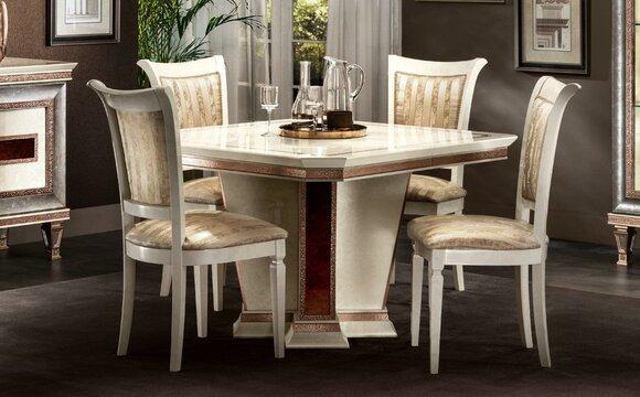 Barock Esstisch Tisch Gruppe Esszimmer Wohnzimmer Garnitur Holz Design Tische