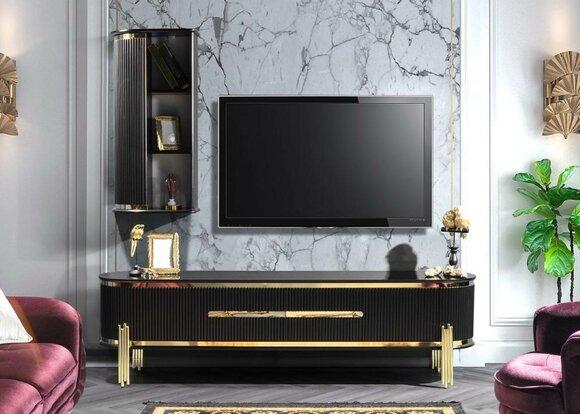 TV Schrank Luxus Sideboard Kommode Wohnzimmerschrank Möbel Schränke Regal Holz