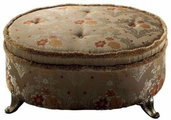 Oval Chesterfield Polster Hocker Fußhocker Ottomane Tisch Sofa Beistell Rund