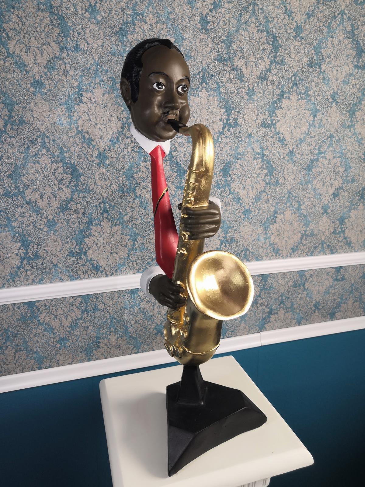 Saxophon Büste Figur Statue Skulptur Figuren Skulpturen Dekoration 68,5cm Sofort