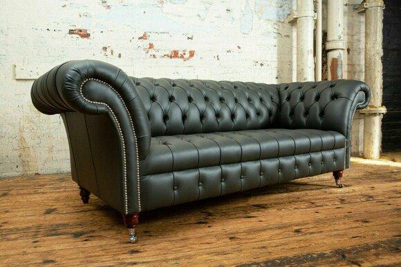 Wohnzimmer Chesterfield Sofa Design Couchen Sofas Dreisitzer 100% Leder Sofort