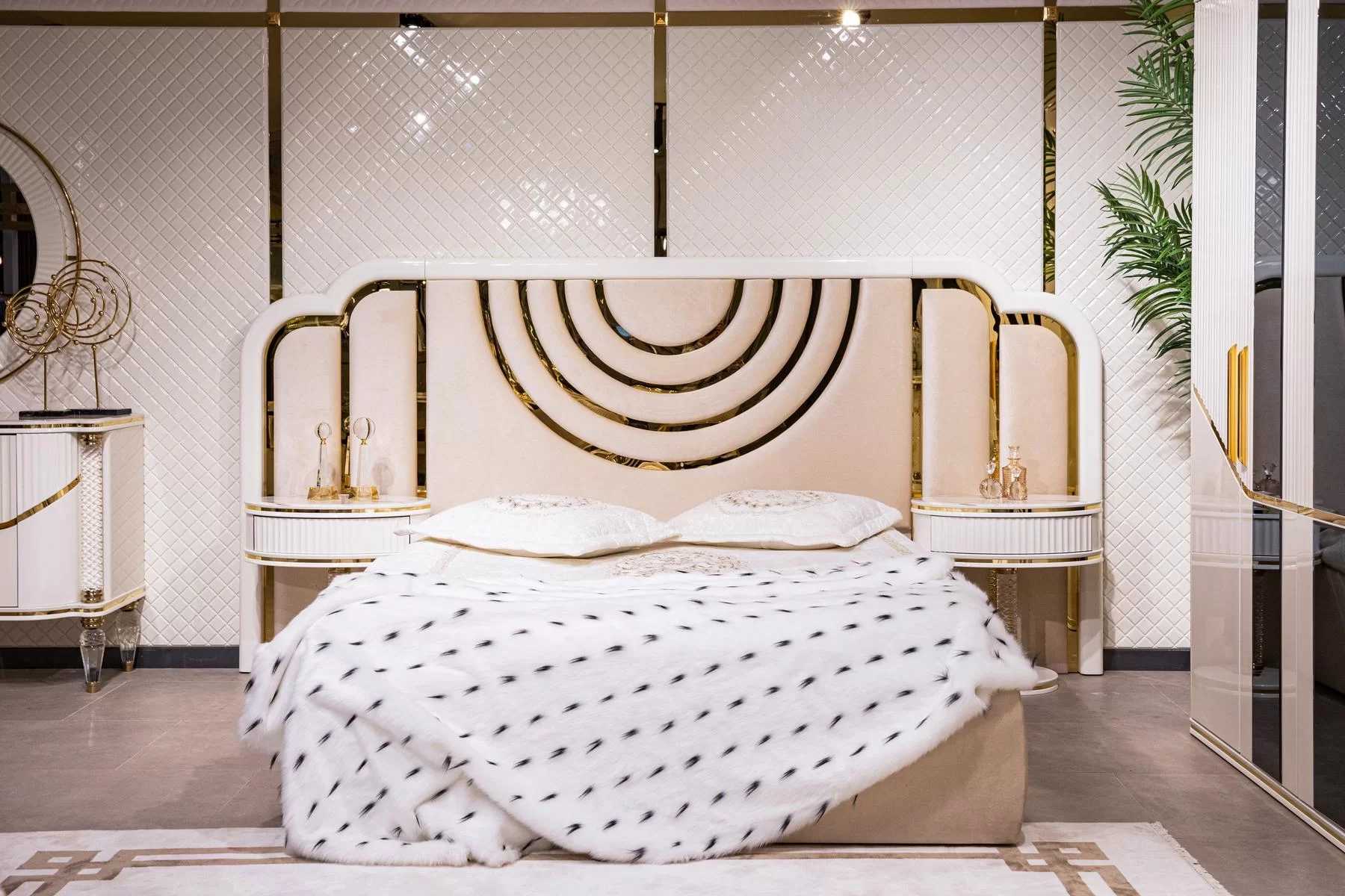 Schlafzimmer Set Bett + 2x Nachttische Design Möbel 3 tlg. Modern