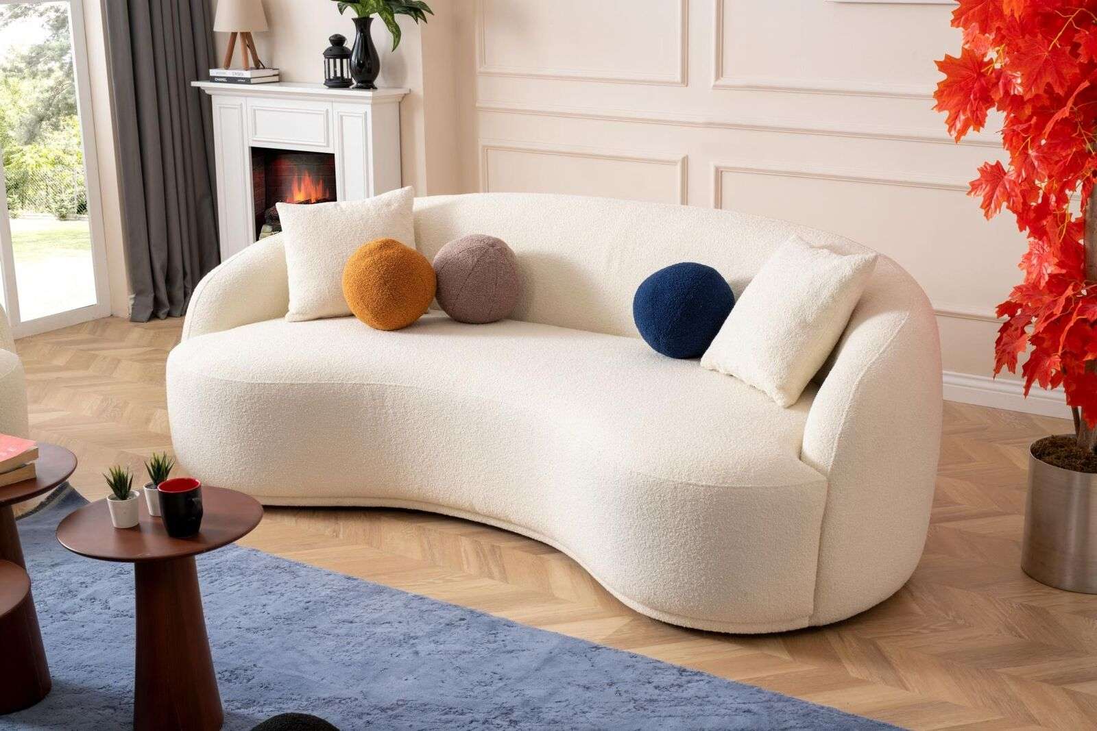 Design Couch Halbrunde Couchen Luxus Sofa Polster Möbel 4 Sitzer xxl big