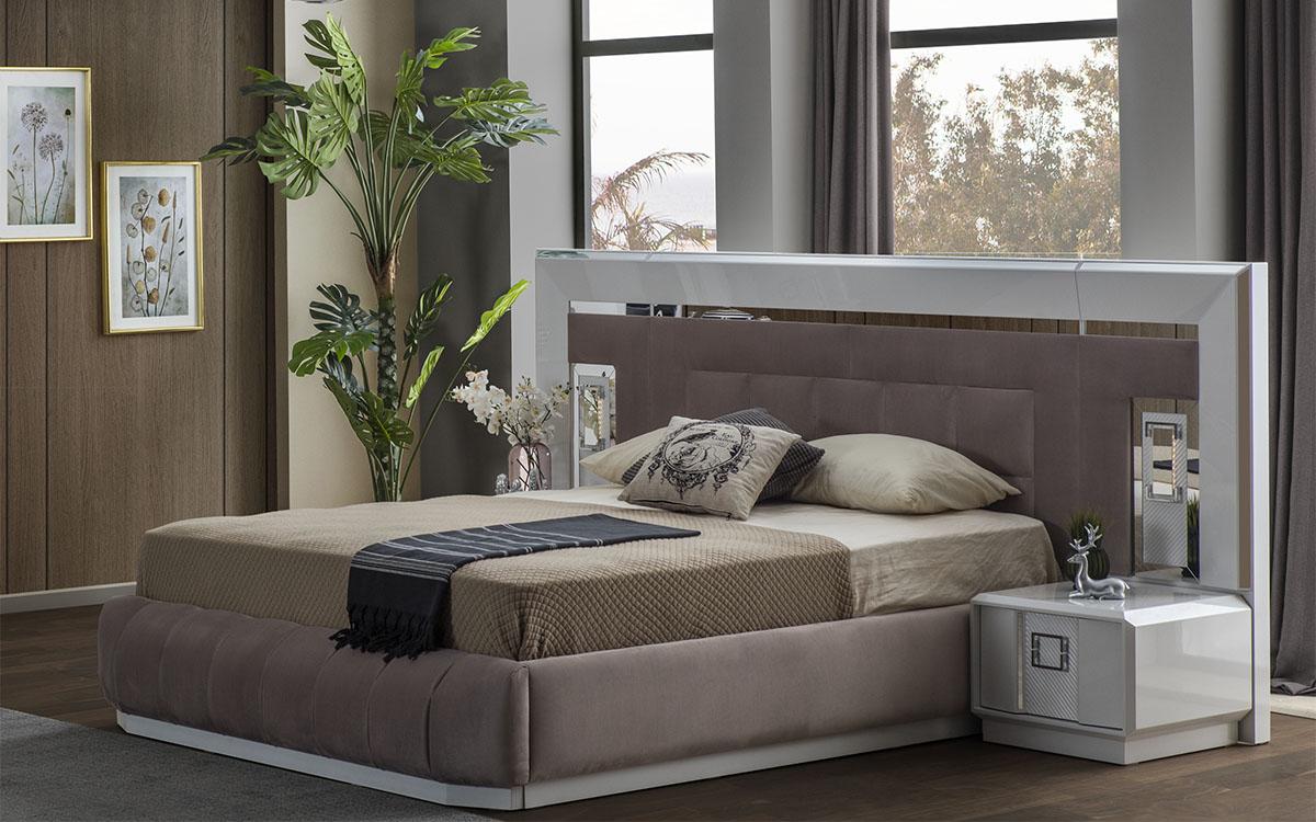 Schlafzimmer Set Luxus Komplettes Bett 2x Nachttisch Modern Möbel 3tlg Neu