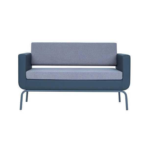 Graues Polster Sofa Designer 3-Sitzer Kunstleder 3-er Couch Modern Neu