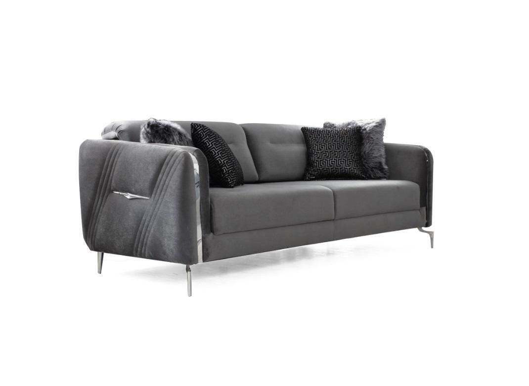 Luxus Sofa Dreisitzer Modern Polster Textil 3 Sitzer Wohnzimmer 235cm