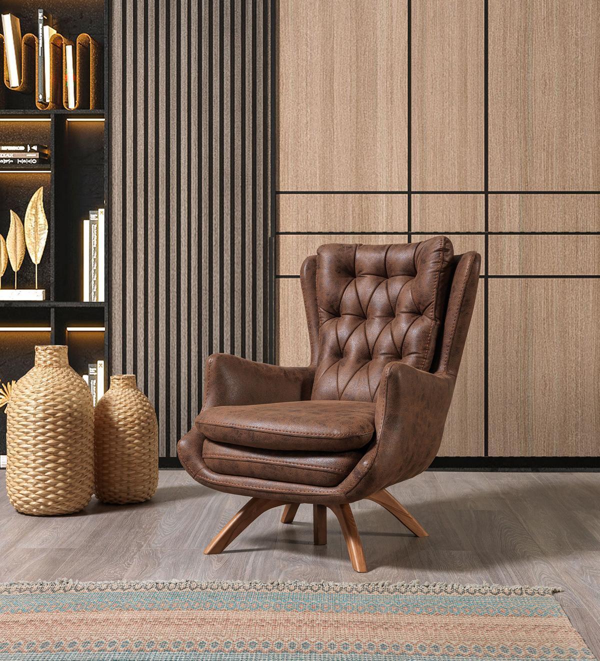 Wohnzimmer Sessel Design Couch Sitzer Kunstleder Polster Luxus Sofort