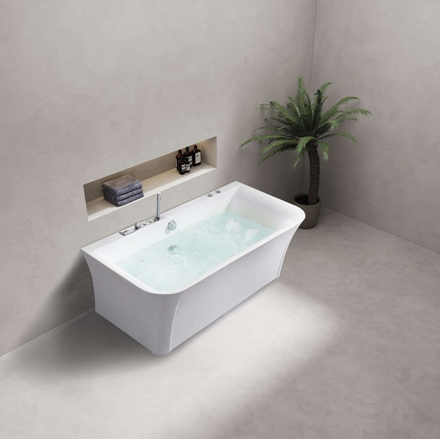 Badewanne Whirlwanne Indoor Whirlpool Home Spa Weiß Wanne