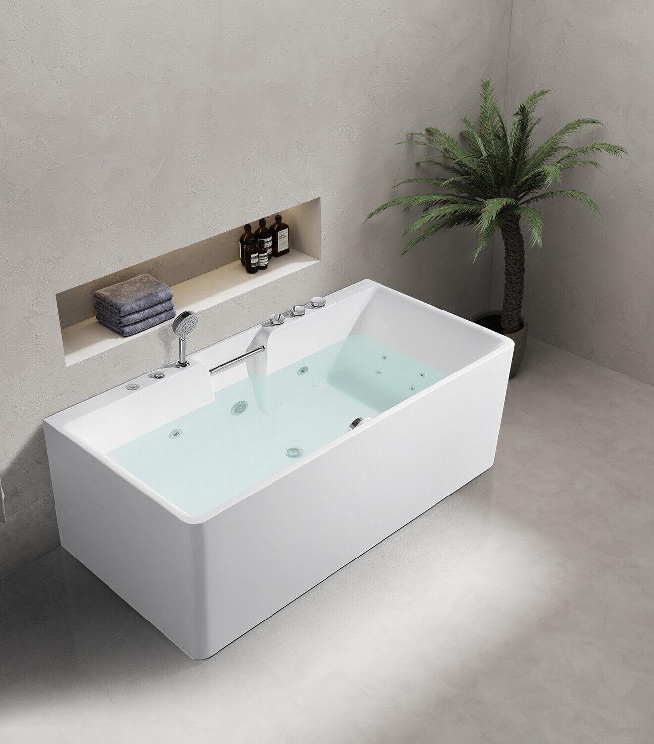 Indoor Whirlpool Badewanne Whirlwanne Home Spa Weiß Wanne Relax