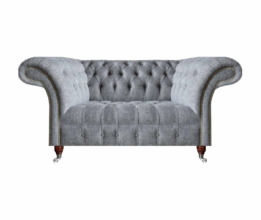 Luxus Zweisitzer Sofa Couch Modern Design Möbel Sofas Neu Grau Chesterfield