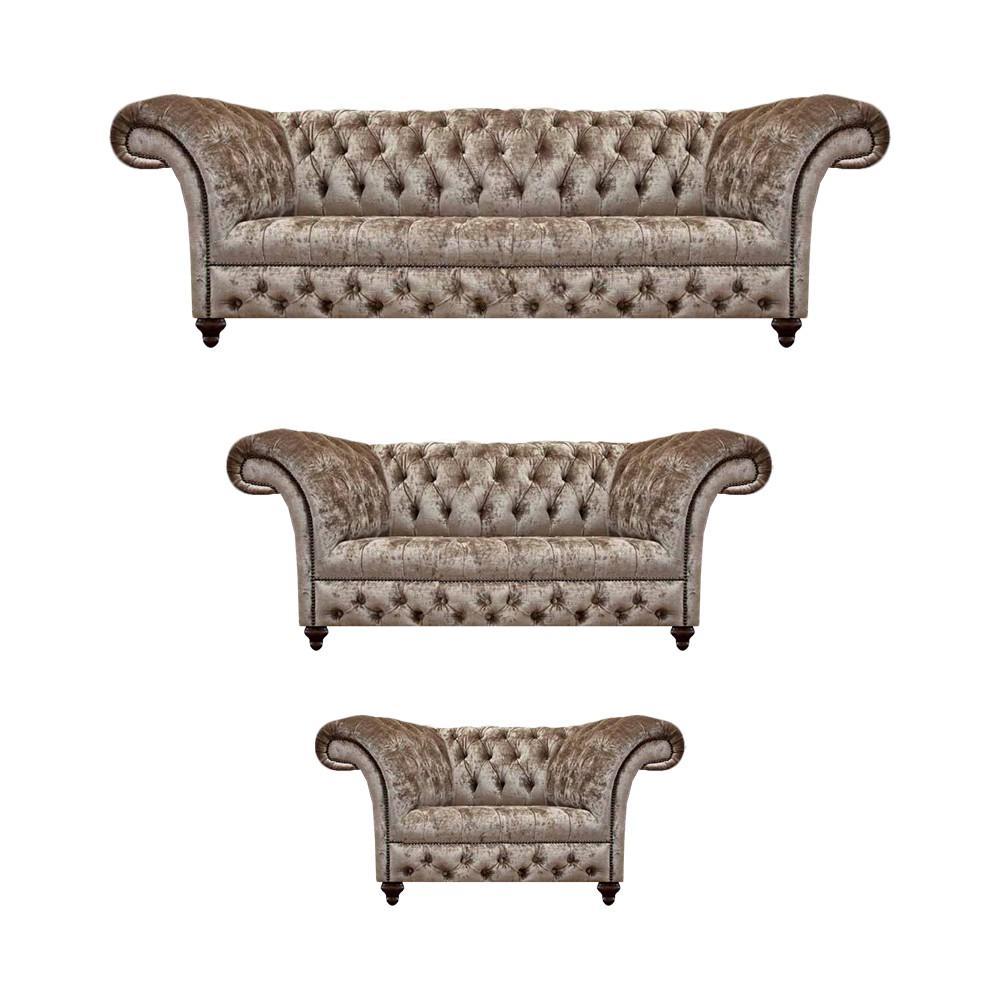 Chesterfield Set 3tlg Design Möbel Luxus Komplett Einrichtung Wohnzimmer Neu