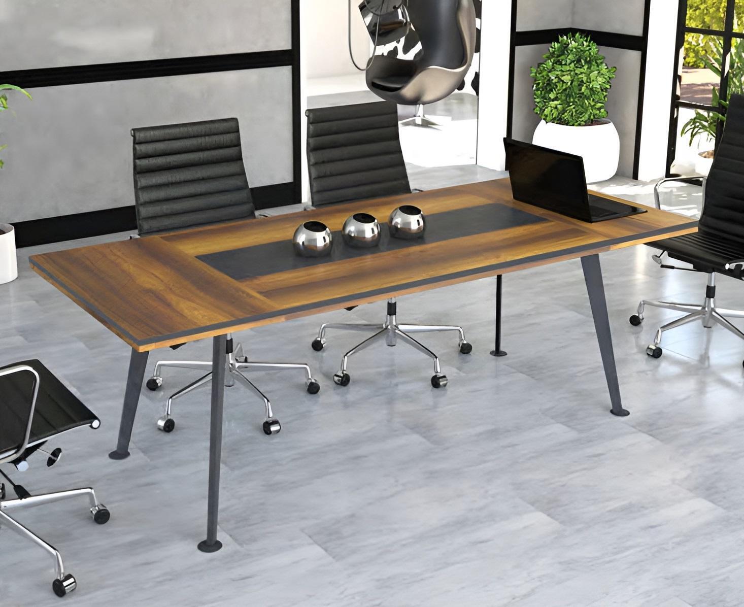 Groß Tisch Konferenztisch Besprechungstische Konferenzmöbel Braun Holz