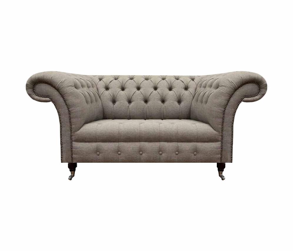 Luxus Chesterfield Sofa Couch Zweisitzer Wohnzimmer Polstermöbel Textil