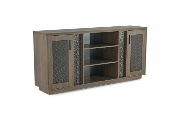 Aktenschrank Sideboard Braun Schwarz Modern Zweifarbig Modern Design